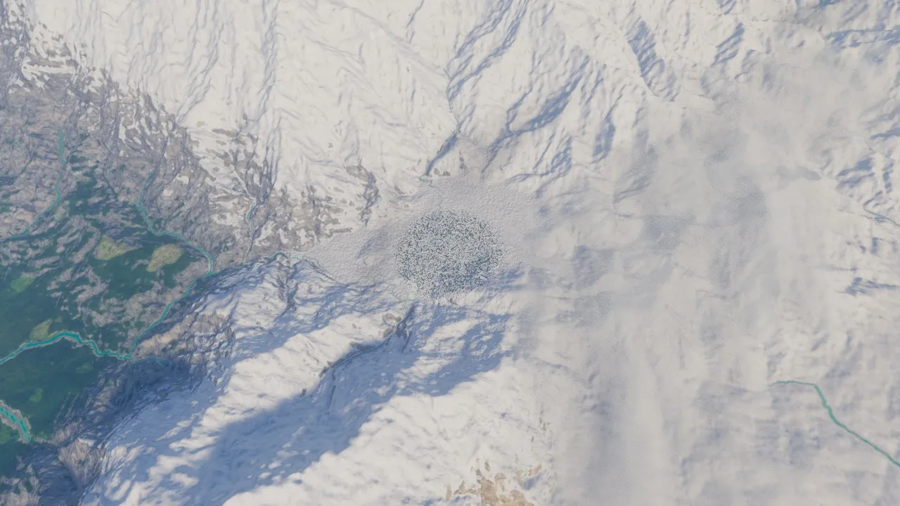 Joutsenjarvi, the northern basin, in the Atlas game before the new lake occupies the hollow